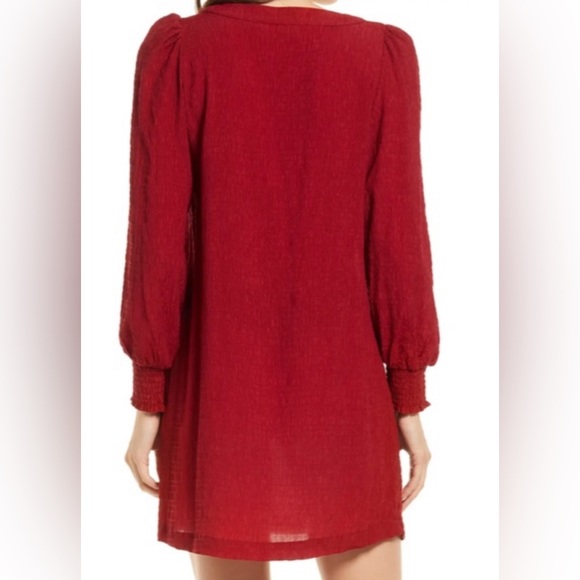 BB Dakota By Steve Madden Ruston Textured Long Sleeve Shift Mini Dress - Picture 2 of 12